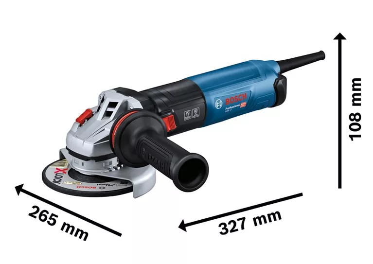 Bosch GWS 17-125 S Professional wymiary
