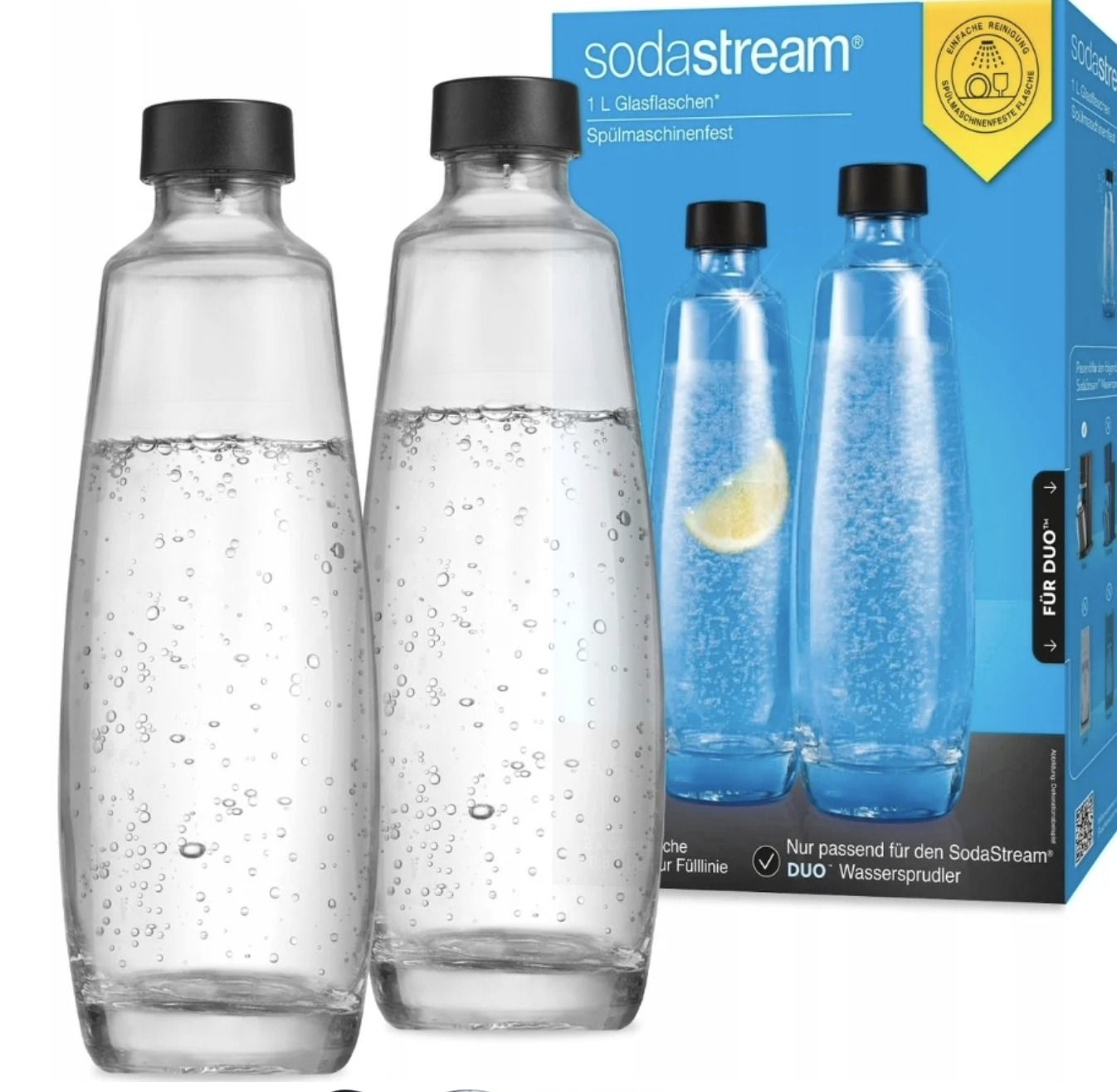 Sodastream 2X Butelka Szklana Karafka Do Duo 1l -3