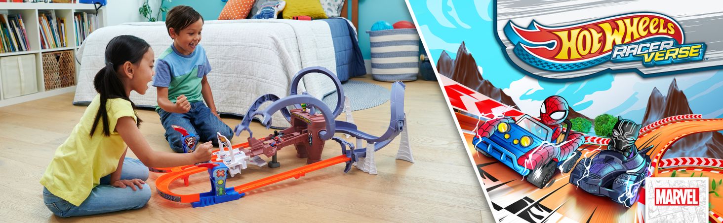 Hot Wheels RacerVerse Marvel Pajęczynowy tor Spider-Mana