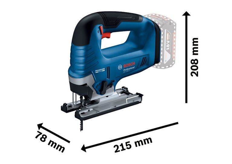 Bosch GST 185-LI Professional wymiary