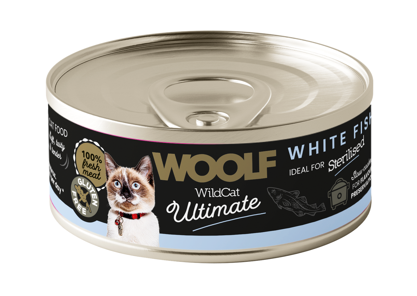 Woolf Ultimate Cat Adult Sterilised White Fish 85g produkt