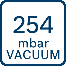 Maks. podciśnienie (turbina) 254 mbar
