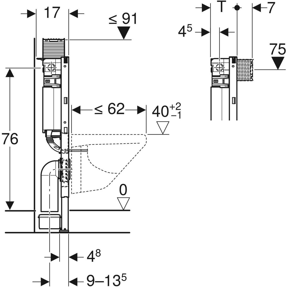 geberit rysunek techniczny