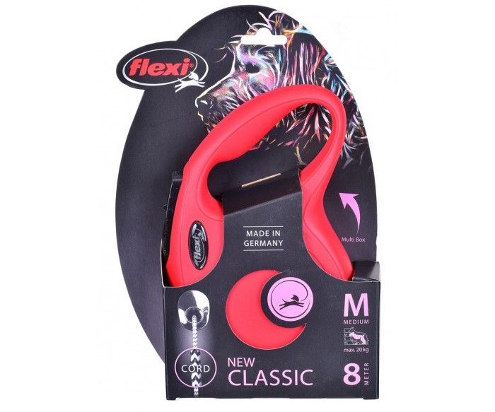Flexi Classic New 2801 linka czerwona M 20kg 8m - 3