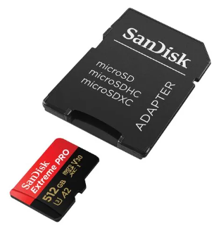 SanDisk microSDXC Extreme Pro 512GB 200/140 MB/s - 3