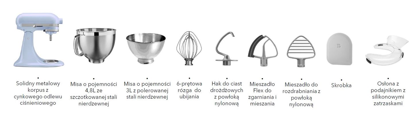 KitchenAid 5KSM195PSEAO akcesoria