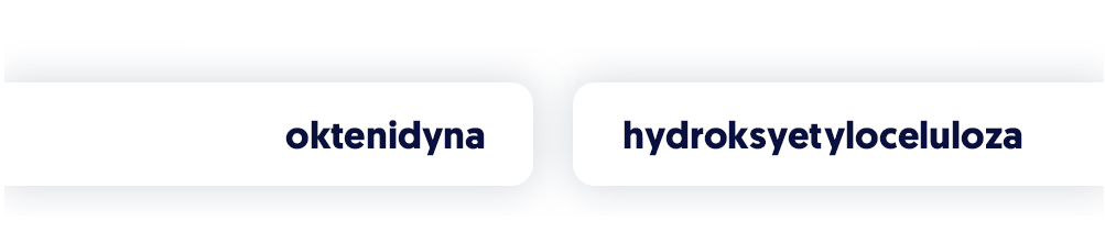 oktenidyna | hydroksyetyloceluloza