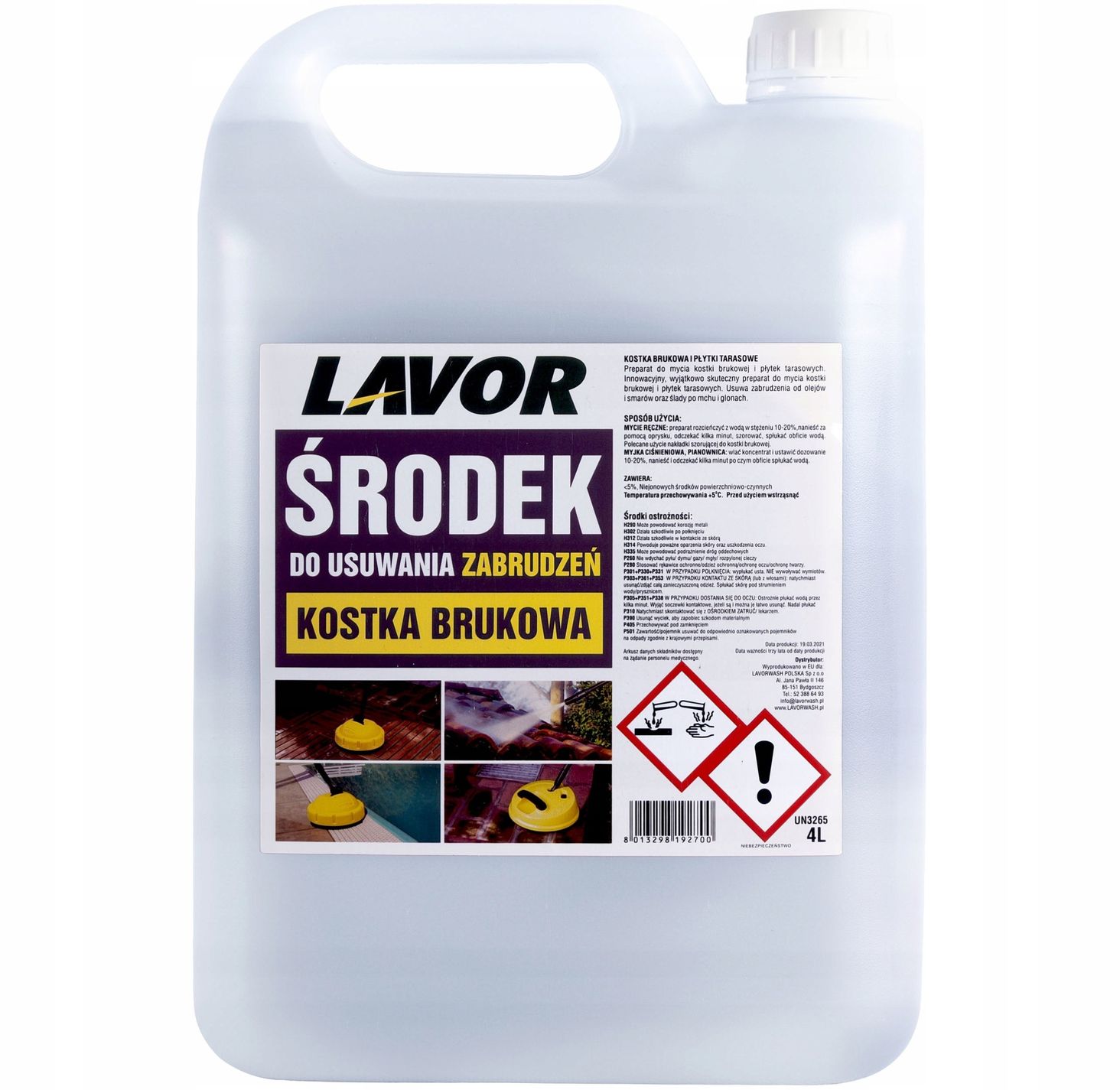 Lavor Mocny Środek Do Czyszczenia Kostki Brukowej 4l -1