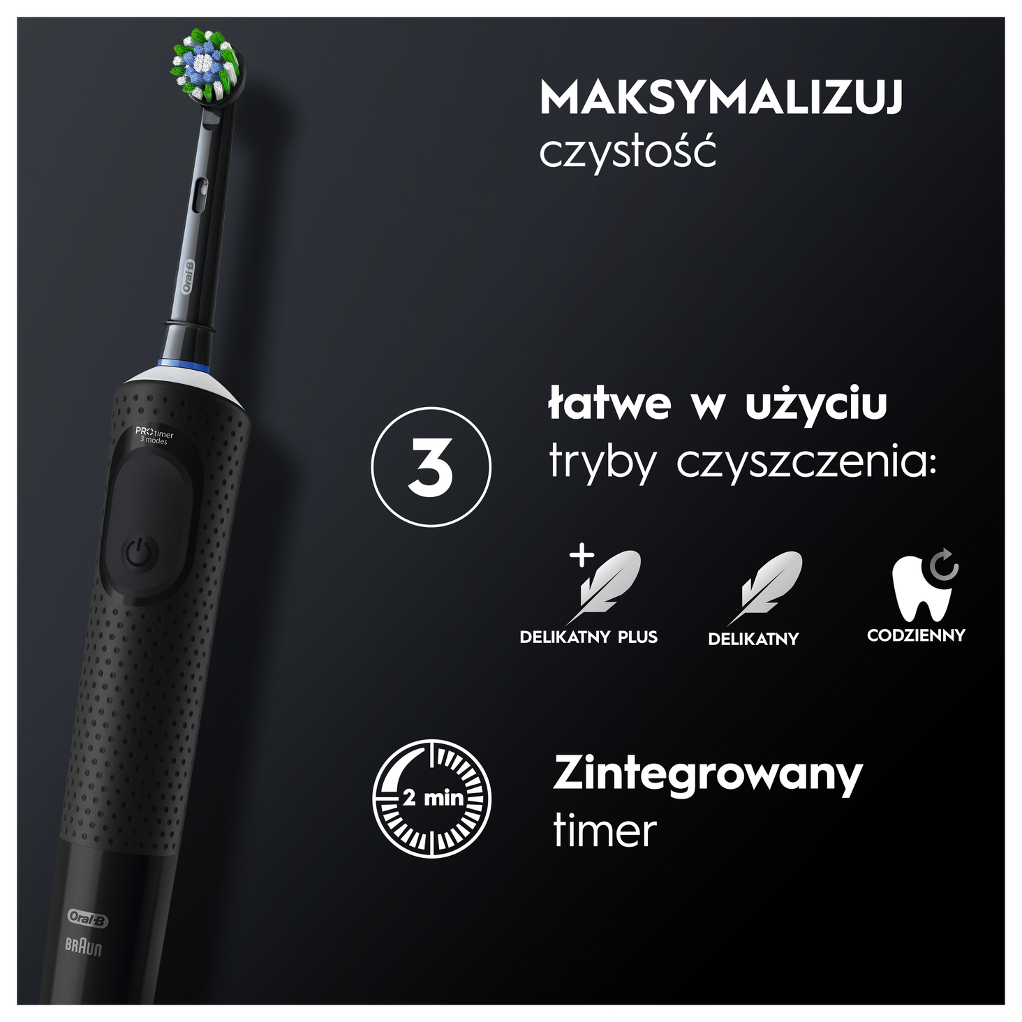 Oral-B Vitality Pro czarny zdj produktu 3