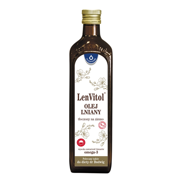 LenVitol olej lniany tłoczony na zimno 500 ml