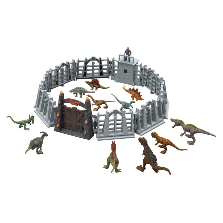 Mattel Zawiera minidinozaury, figurkę postaci i bramę