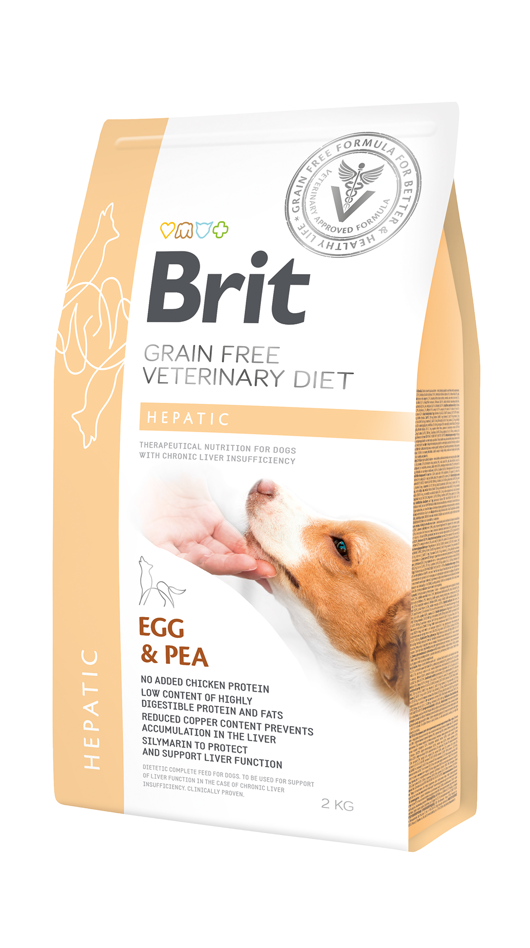 Brit Veterinary Diet Hepatic Egg&Pea 2Kg