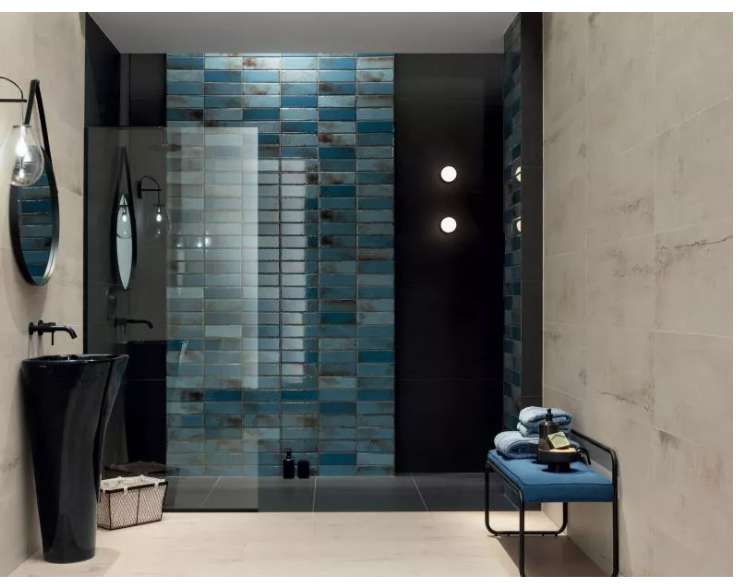 Tubądzin Curio Blue Mix A Str 23.7X7.8