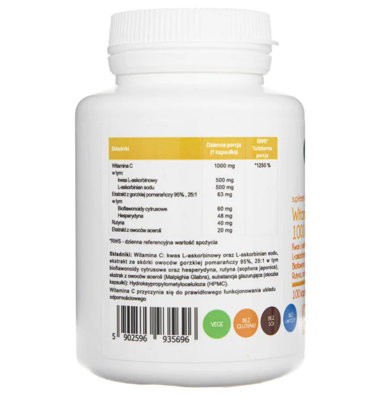 Aliness witamina C 1000 mg Plus Skład