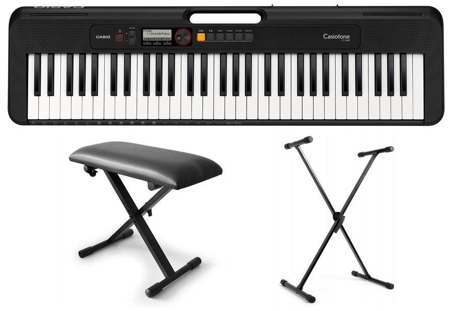 CASIO CT-S200 BK + Statyw + Ława - keyboard