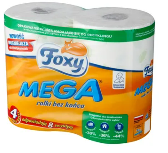 Foxy Papier Toaletowy Mega 4 Rolki