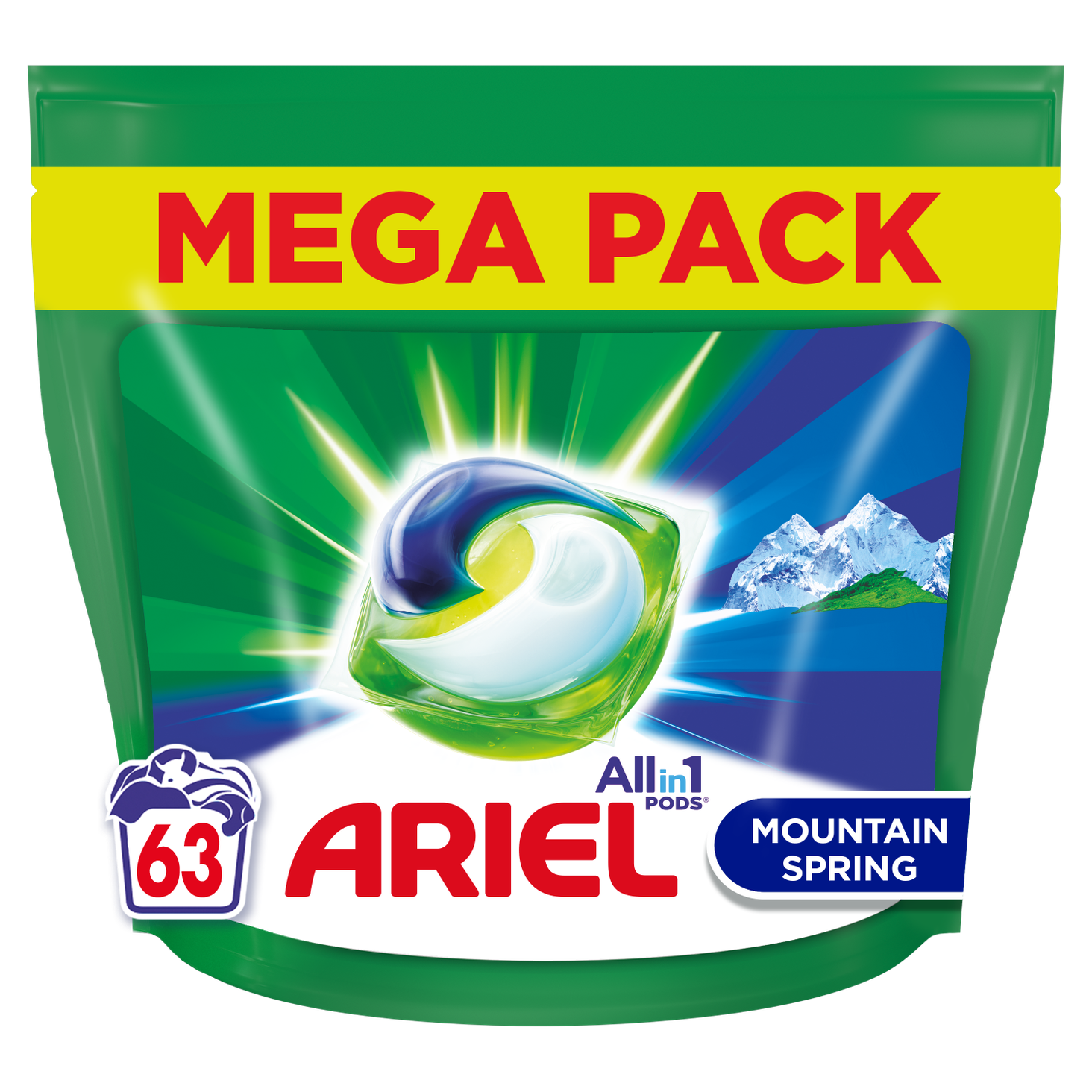 Ariel All-in-1 PODS 63 prań, Mountain Spring