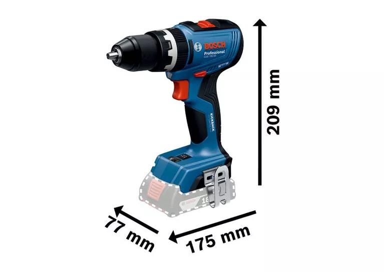 Bosch GSB 18V-65 Professional wymiary