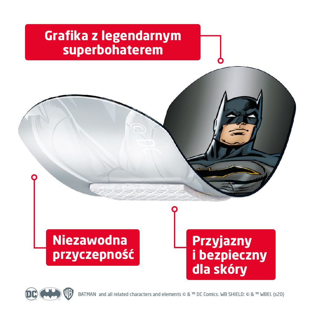 Leukoplast Plaster Kids Hero Edition Batman zalety