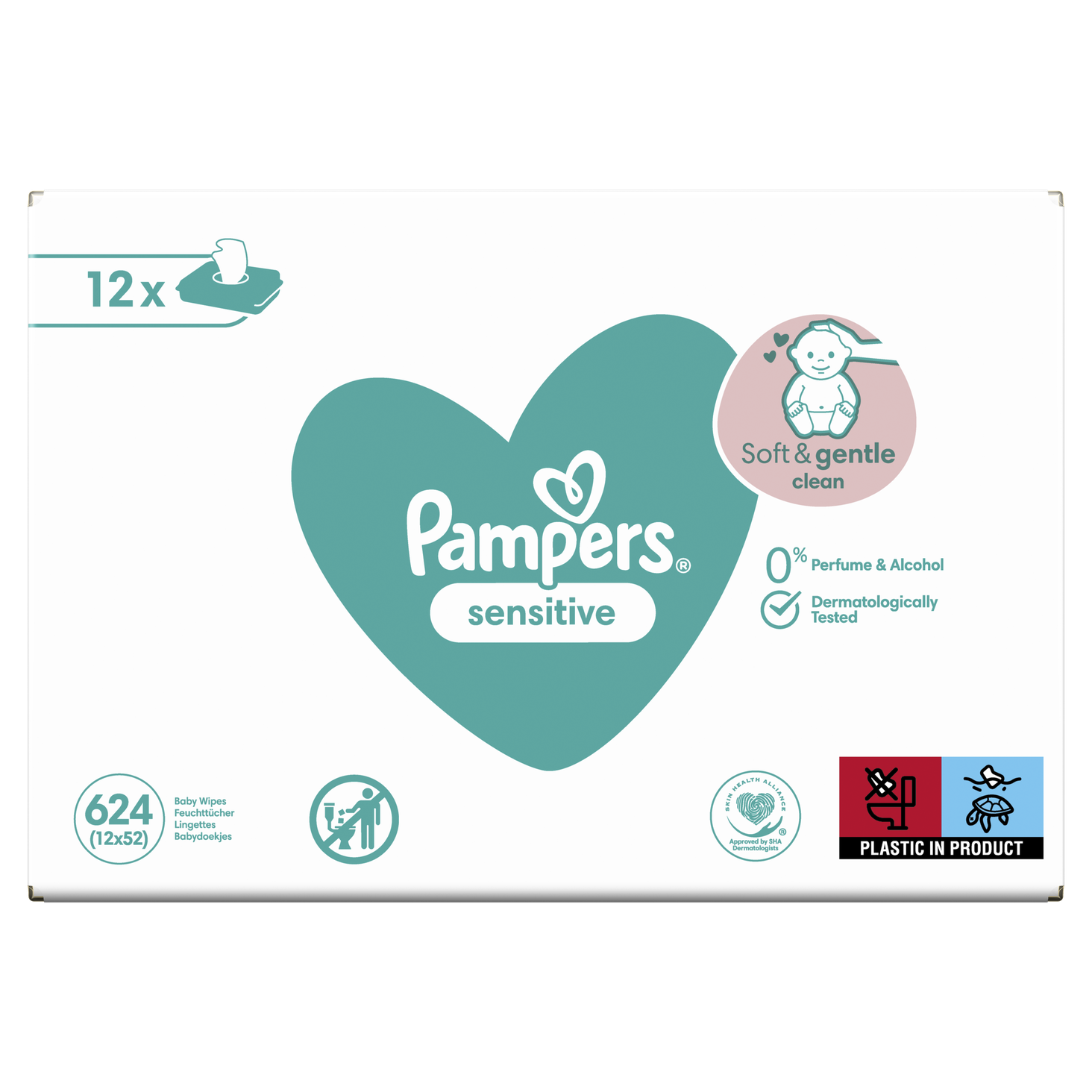 Pampers Sensitive 12x52 szt. zdj produktu 7