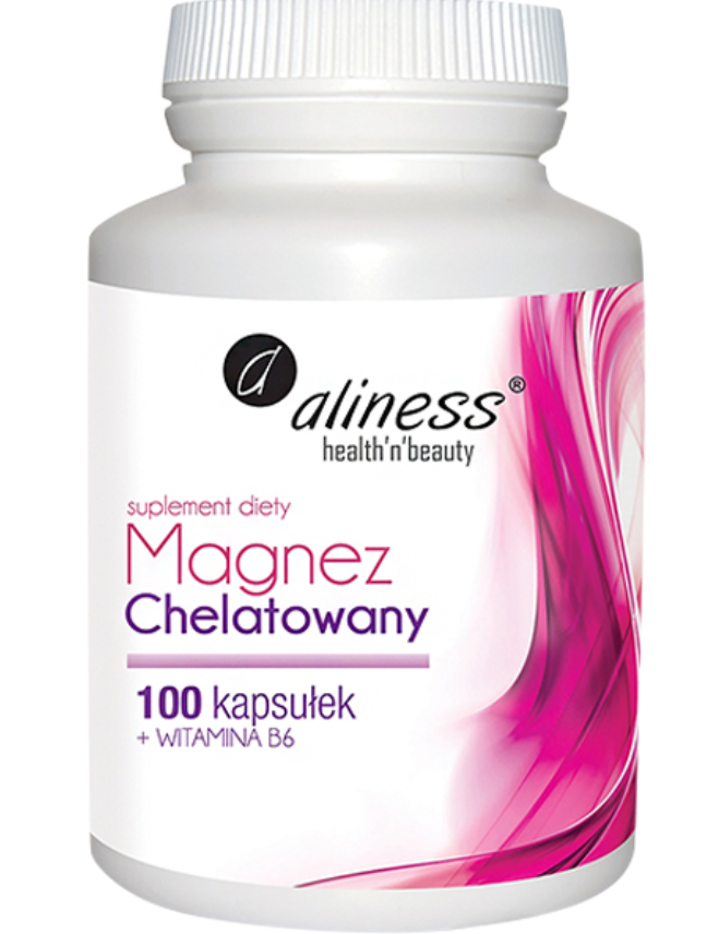 Aliness Magnez Chelatowany 560mg +vit. B6 100 kaps
