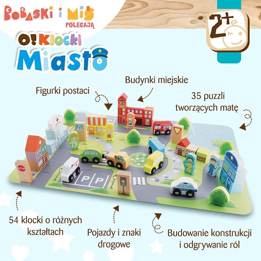 Zabawka drewniana O!Klocki Miasto