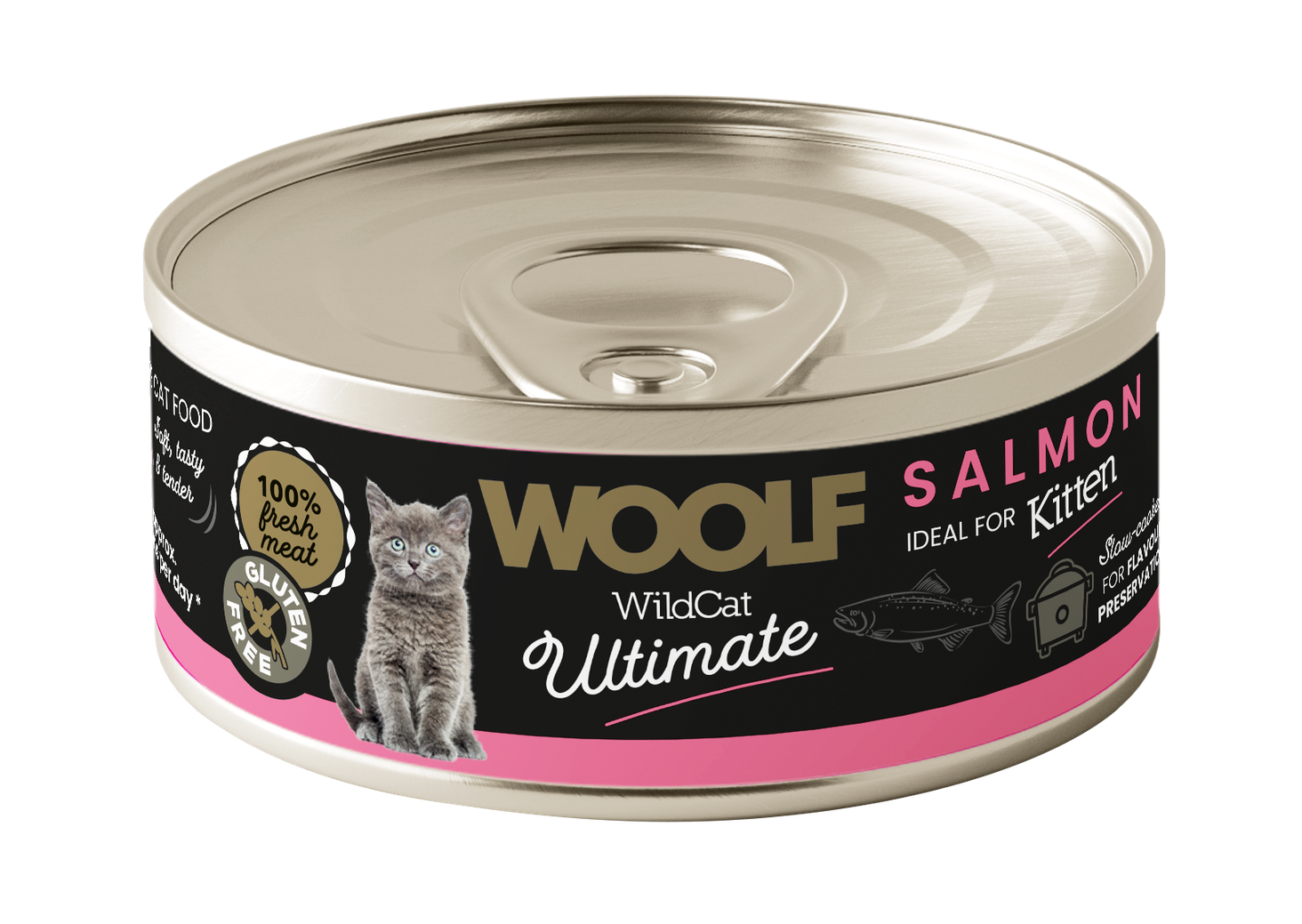 Woolf Ultimate Cat Kitten Salmon 85g produkt