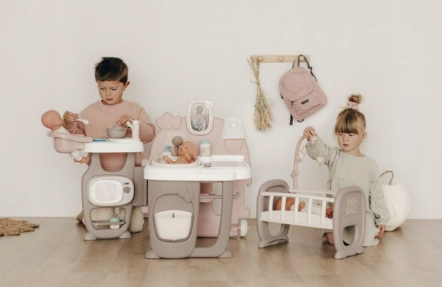 Smoby Baby Nurse Kącik Opiekunki Domek + 23 Akcesoria