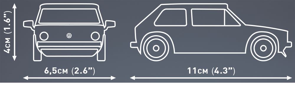 COBI Volkswagen Golf (1974-1983) wymiary