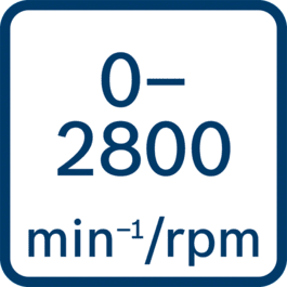 Prędkość obrotowa bez obciążenia 0 – 2 800 min-1/obr./min
