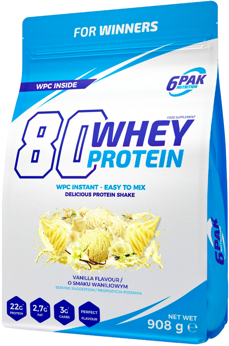 Odżywka białkowa 6Pak Nutrition 80 Whey Protein 908G - 3