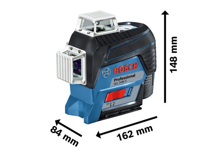 Bosch GLL 3-80 C Professional wymiary