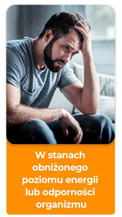 obniżony poziom energii lub odporności