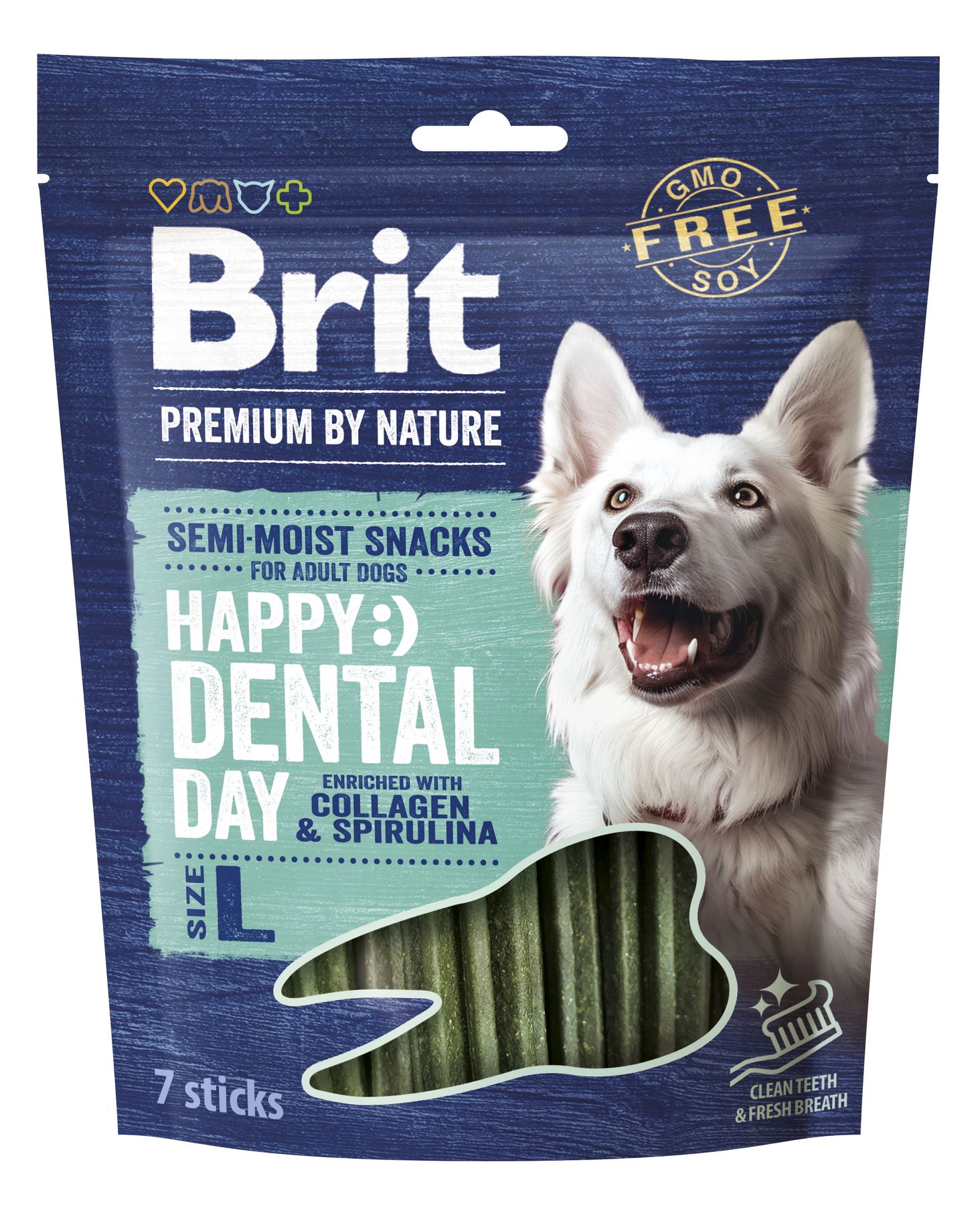 Brit Premium Dental Stick with Collagen & Spirulina L