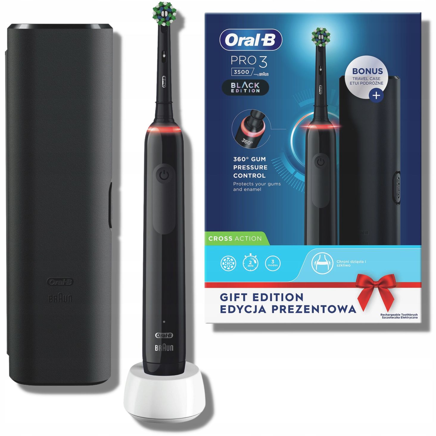 Oral-B Pro 3 3500 Black Sensi UltraThin + Etui