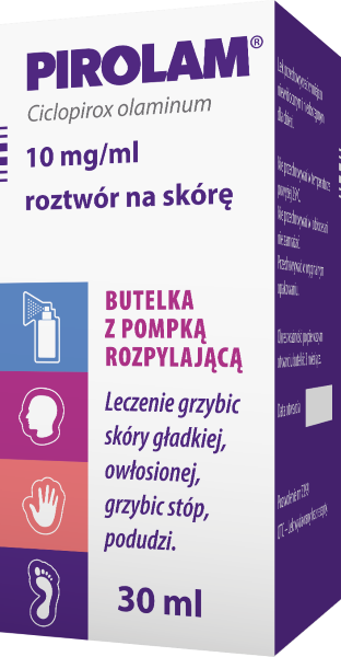 Pirolam roztwór na skórę 1% butelka 30 ml opakowanie