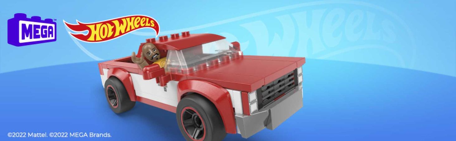 MEGA Hot Wheels Wyścigówka + figurka 1983 Chevy Silverado