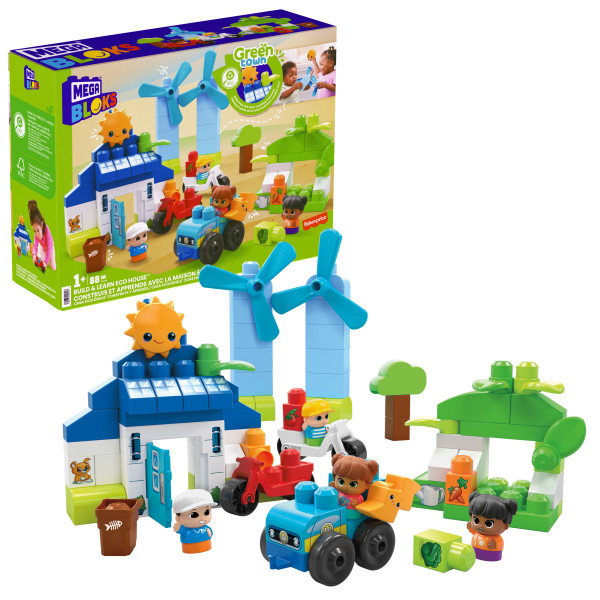 Mega Bloks® Green Town™ Ekodomek „Buduj i ucz się” zestaw