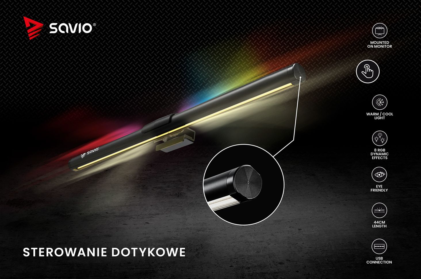 Lightbar LB-01 – sterowanie dotykowe