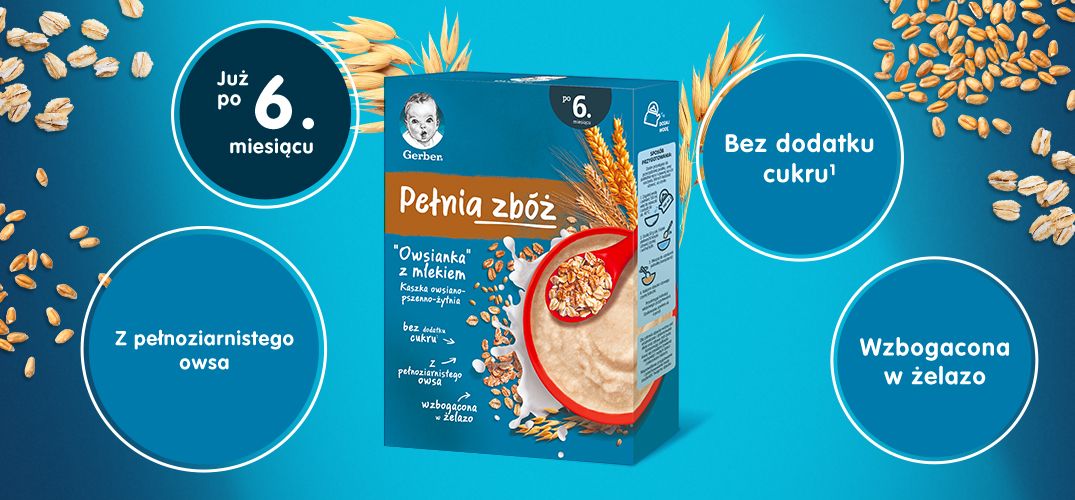 Kaszka Gerber Pełnia Zbóż „Owsianka” z mlekiem - 2