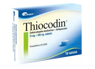 Thiocodin 15 mg + 300 mg 16 tabl