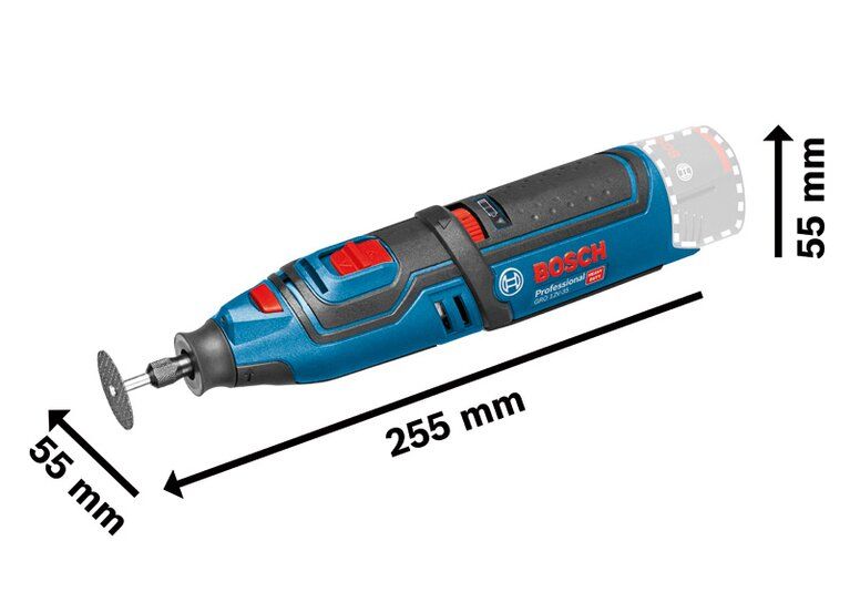 Bosch GRO 12V-35 Professional wymiary
