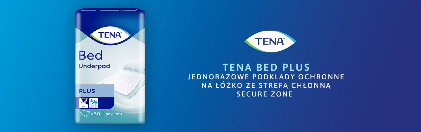 TENA bed plus banner