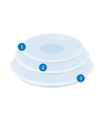 Tefal 3 plastikowe pokrywki L9019222 zdj produktu 2