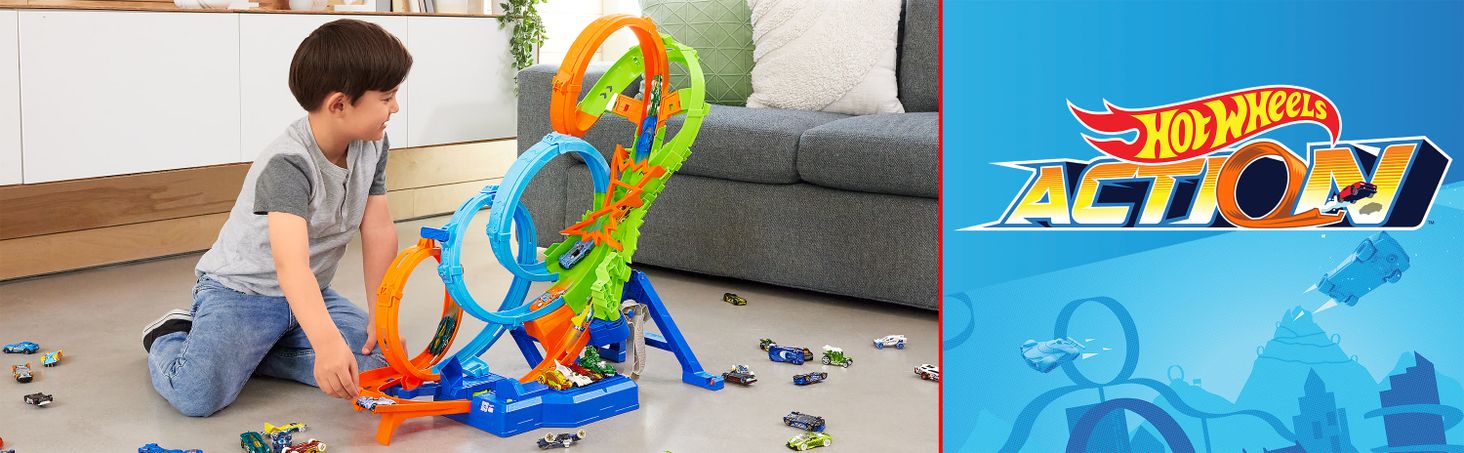 Hot Wheels Action Poczwórna pętla kraks