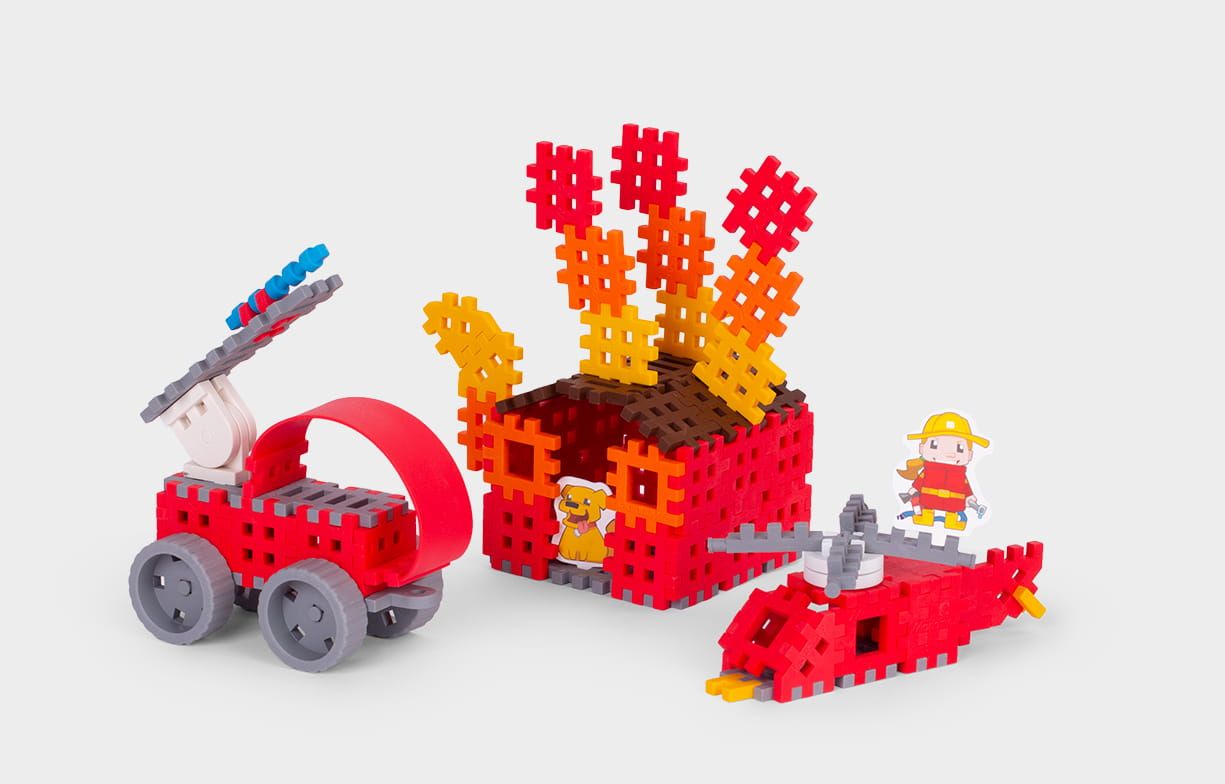Marioinex Mini Waffle Strażak Zestaw Średni 903797_2