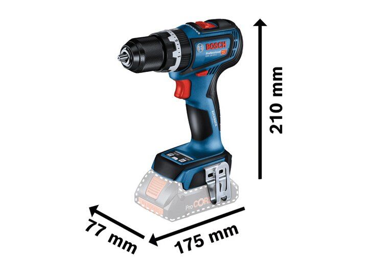 Bosch GSB 18V-90 C Professional wymiary