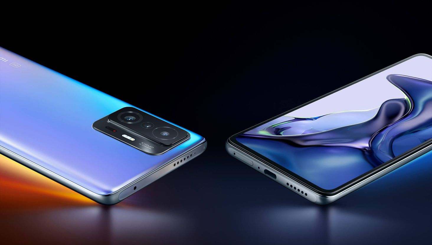 Xiaomi 11T 5G Telefon na ciemnym tle