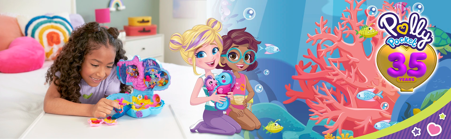 Polly Pocket Kompaktowa torebka Koniki morskie