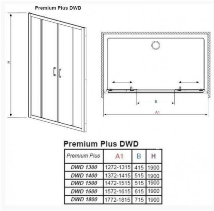 Radaway Premium Plus DWD 1400 33353-01-01N
